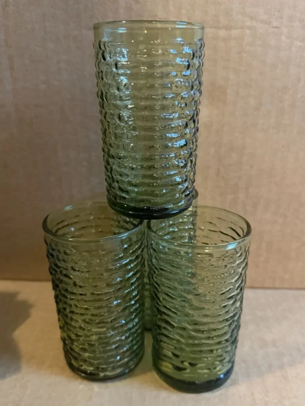 VTG Anchor Hocking Soreno 20pc Luncheon Set - Avocado Green